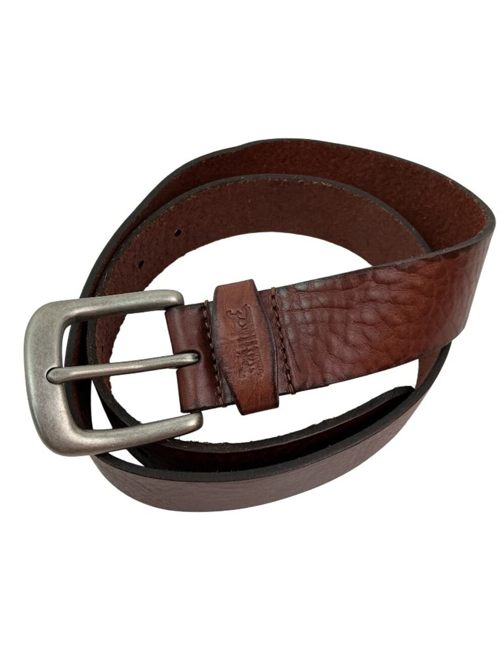 New Levis Pebbled Leather Belt Mens Medium 34-36 Brown Embossed Logo